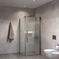 Sanivo Douchecabine suno helder glas met gunmetal profiel