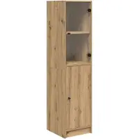 vidaXL Highboard Artisan Eiken 35 x 37 x 142 cm Bewerkt hout