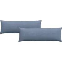 vidaXL Zitkussens 2 pcs Blauw 120 x 40 cm Corduroy stof