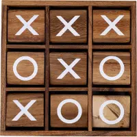 Engelhart XO Spin XL – Houten 3 op een Rij Spel – Boter, Kaas en Eieren XL – Strategisch Denkspel – 2 Spelers –