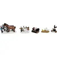 Santaville Farm Animals Polyresin 10cm 5 stuks
