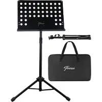 Finesse Muziekstandaard voor Bladmuziek - XL - Opvouwbaar - met Draagtas - Lessenaar voor Tablet - Zwart