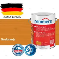 Remmers HK-Lazuur 3in1 Geeloranje 2,5L – Premium Houtbeschermingsbeits voor Buiten – Oplosmiddelhoudend – UV- & Vochtwerend – Impregneer, Grondlaag & Beits in Eén
