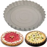 King Hoff 1958 - Taartvorm 28 cm - Marmervorm Beige - Ovenbestendig tot 220°C - Voor Taarten en Quiches - Bakvorm - Ovenvorm - Cakevorm