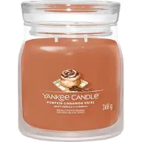 Yankee candle - Pumpkin Cinnamon Swirl Medium Geurkaars - 50 branduren - 2 lonten