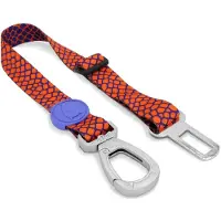 Morsø honden autogordel gerecycled urban lizard rood 40-65x1,5 cm tot 4 kg