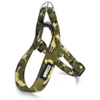 Morsø mini tuig voor hond verstelbaar gerecycled full metal dog bruin 29-38x2,5 cm