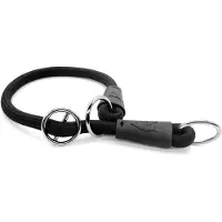 Morsø half slip halsband voor hond soft rope gerecycled black zwart 50x1 cm