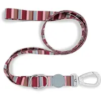 Morsö hondenriem verstelbaar gerecycled skyline rood/roze 75-230x1,5 cm 1-4 kg