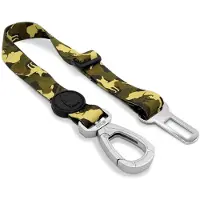 Morsø honden autogordel gerecycled full metal dog bruin 40-65x2,5 cm tot 80 kg