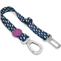Morsø honden autogordel gerecycled power flow zwart 40-65x2,5 cm tot 80 kg
