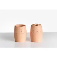 Beliani YARAPA - Badkameraccessoireset - Oranje - Polyresin