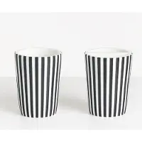 Beliani LIRCAY - Badkameraccessoireset - Zwart/Wit - Polyresin