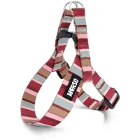 Morsø mini tuig voor hond verstelbaar gerecycled skyline rood / roze 32-41x2,5 cm