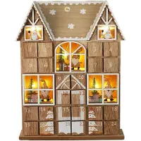 Wellhome Led-adventskalender Van Multiplex Met Doosjesset En Lichtjes