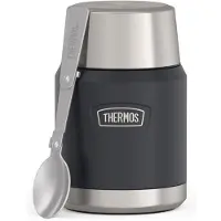 Thermos Voedselcontainer 470ml met Lepel & Mok - Graniet Grijs