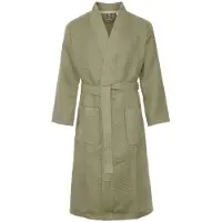 Badrock Sauna badjas wafel - biologisch katoen - olijfgroen XXL - groene unisex badjas - wafel kimono - kimono - wafel badjas dames - wafel badjas heren - Oeko-Tex