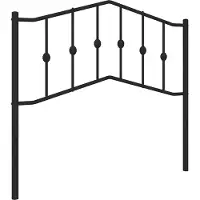 vidaXL Vervangend hoofdbord 100 cm metaal zwart