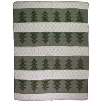 Mars & More Plaid Boom wit groen xl 150x200cm