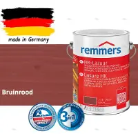 Remmers HK-Lazuur 3in1 Bruinrood 2,5L – Premium Houtbeschermingsbeits voor Buiten – Oplosmiddelhoudend – UV- & Vochtwerend – Impregneer, Grondlaag & Beits in Eén