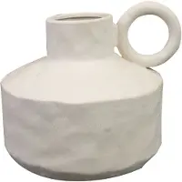 Ter Steege - Keramiek Vaas - Wit - D27 x H24 cm - Opening 8,7 cm