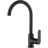Kuchinox Design kraan voor spoelbak, zwart, éénhendelbediening, keukenmengkraan, merk BQD