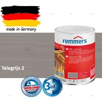Remmers HK-Lazuur 3in1 Telegrijs 2 0,75L – Premium Houtbeschermingsbeits voor Buiten – Oplosmiddelhoudend – UV- & Vochtwerend – Impregneer, Grondlaag & Beits in Eén