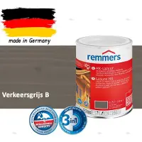Remmers HK-Lazuur 3in1 Verkeersgrijs B 0,75L – Premium Houtbeschermingsbeits voor Buiten – Oplosmiddelhoudend – UV- & Vochtwerend – Impregneer, Grondlaag & Beits in Eén