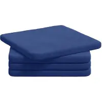vidaXL Zitkussens 4 st Fluweel Politieblauw 40 x 40 x 3 cm