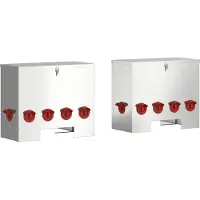 vidaXL Kippenvoerbak 2 zilver 60,5 x 29 x 51 cm 25 kg
