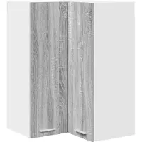 vidaXL Hangkast Grijs Sonoma en Wit 57 x 57 x 80 cm Bewerkt hout