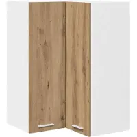 vidaXL Hangkast Ambachtelijke Eik en Wit 57 x 57 x 80 cm Bewerkt hout