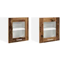 vidaXL Hangkast 2 pcs Oudhout Bewerkt hout