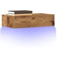 vidaXL Tv-meubel met LED-verlichting 60x35x15,5 cm oud houtkleurig