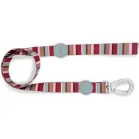 Morsö hondenriem gerecycled skyline rood/roze 120x1,5 cm tot 6 kg