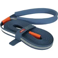 Zolux bvk sleeplijn voor hond plat siliconen blauw 10 mtr x 1,5 cm