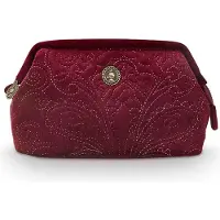 Pip studio Toilettas Velvet Quiltey Days Cosmetic Purse Small Red