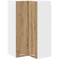 vidaXL Hangkast Ambachtelijke Eik en Wit 57 x 57 x 100 cm Bewerkt hout