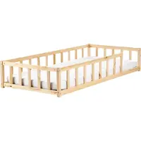 Beliani MEYMAC - Kinderbed - Lichtbruin - 90 x 200 cm - Dennenhout