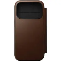 Nomad Modern Leather FolioBookcase voor de Apple iPhone 17 Pro - Bruin