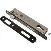 Sans marque Smaldeurslot profielcilinder 90 × 22 mm - slotafstand 90mm - zwarte voorplaat