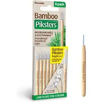 Piksters Bamboo Interdental Brushes Regular - Geel - 8 stuks