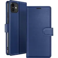 Zanae , Hoesje geschikt voor iPhone 11 - Wallet Case & Magneetsluiting, Nachtblauw