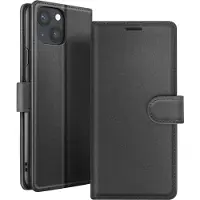 Zanae , Hoesje geschikt voor iPhone 13 - Wallet Case & Magneetsluiting, Zwart
