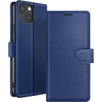 Zanae , Hoesje geschikt voor iPhone 13 - Wallet Case & Magneetsluiting, Nachtblauw