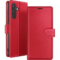 Zanae , Hoesje geschikt voor Samsung A17 - Wallet Case & Magneetsluiting, Rood