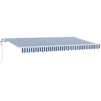 vidaXL Uitschuifbare luifel Blauw 400 x 200 cm Stof