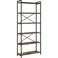 vidaXL Boekenplank 80 x 30 x 189,5 cm Bewerkt hout Rook Eiken