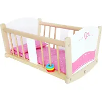 Hape Poppenwieg - Houten Schommelwieg voor Poppen, Speelgoed voor Kinderen vanaf 3 Jaar