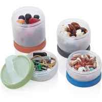 Human Gear HumanGear Stax Clear/Spectrum Medium Starter 4-pack - opbergdoos - stapelbaar - lichtgewicht - kamperen